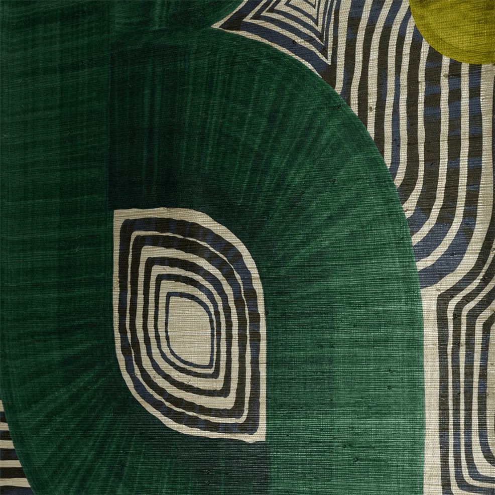 En Allant Aux Baux Grasscloth Wallpaper - Cypres - Christian Lacroix - PCL7058/01 - Premier Wallcovering