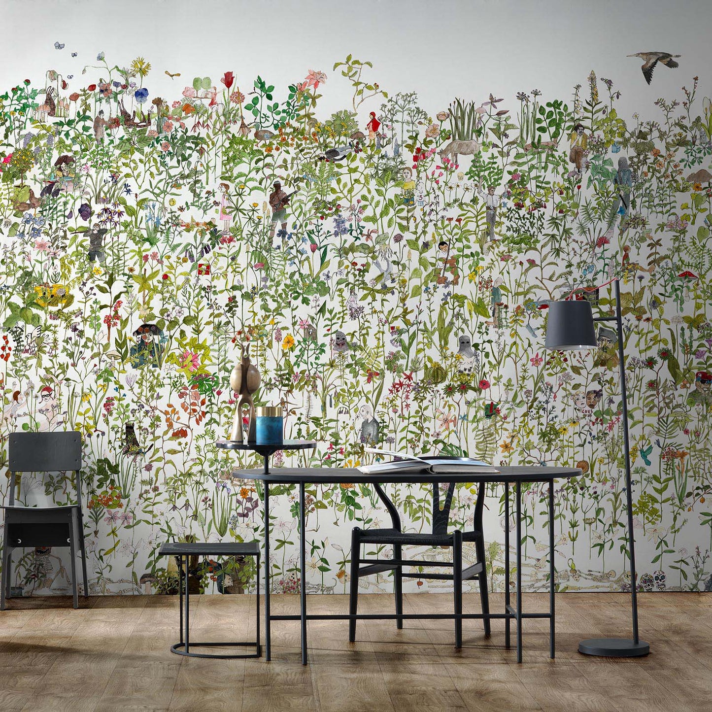 Enchanted Garden Wall Mural - Multicolored - NLXL - ASU - 01 - Premier Wallcovering