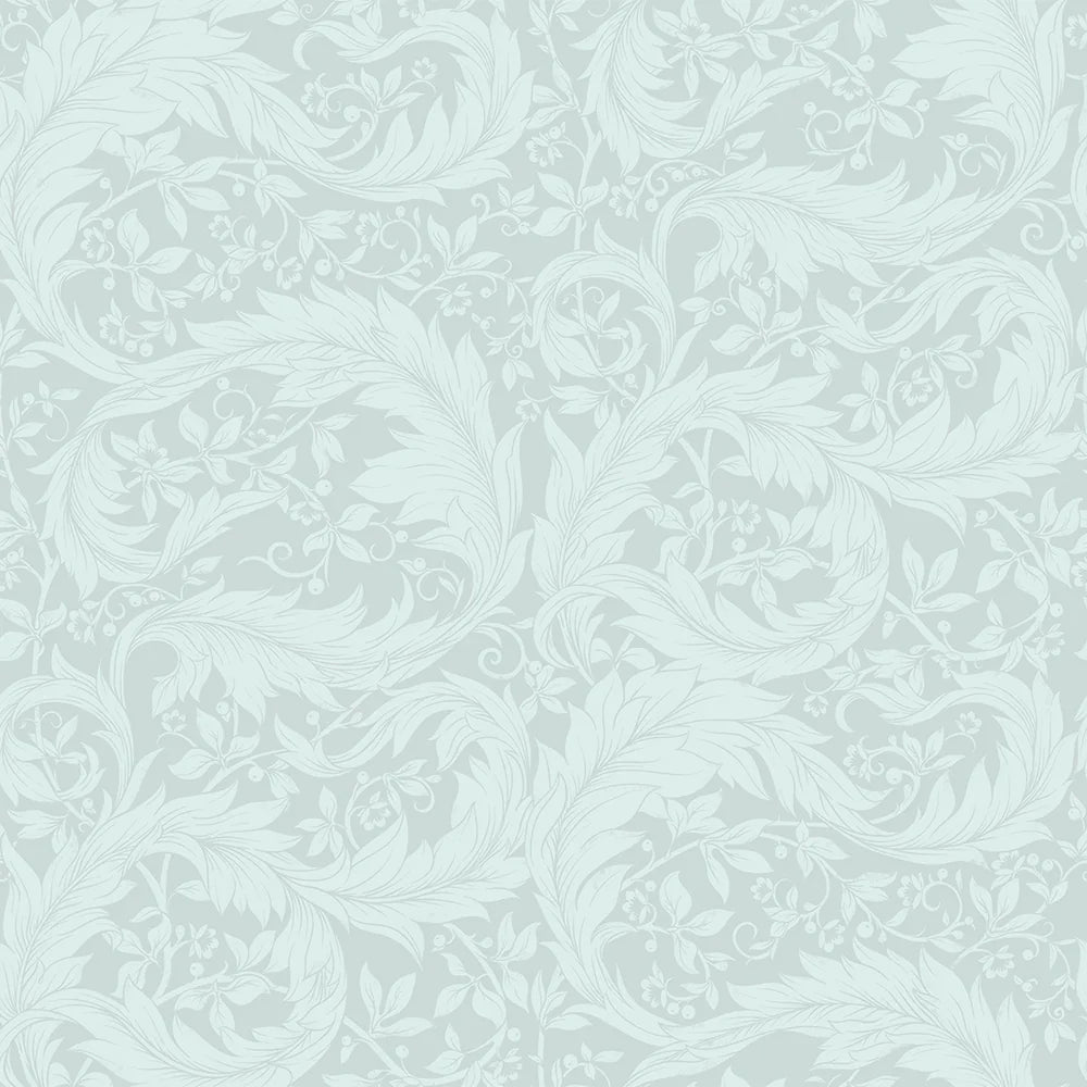 Enchanted Leaf Wallpaper - Duck Egg - LAN100011 - Lucie Annabel - Premier Wallcovering