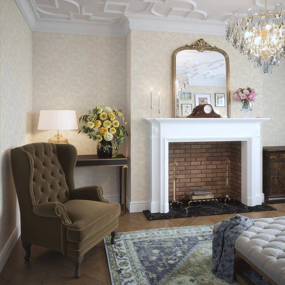 Enchanted Leaf Wallpaper - Vintage Cream - LAN100012 - Lucie Annabel - Premier Wallcovering