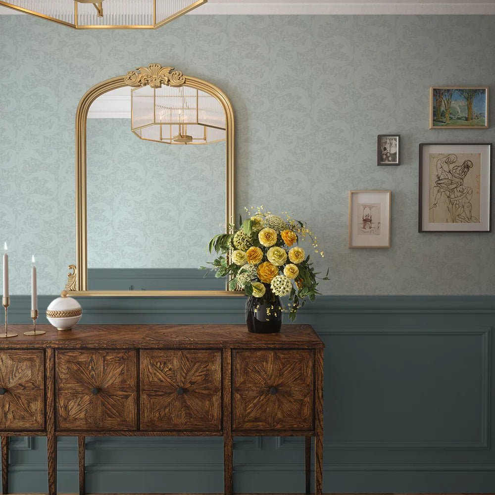 Enchanted Leaf Wallpaper - Duck Egg - LAN100011 - Lucie Annabel - Premier Wallcovering