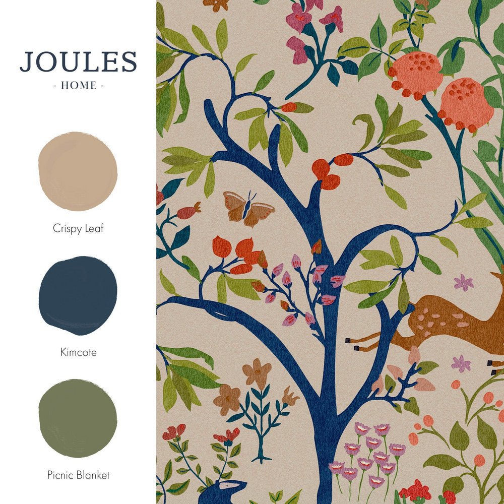 Enchanted Woodland Wallpaper - Antique Cream - Joules - 120871 - Premier Wallcovering