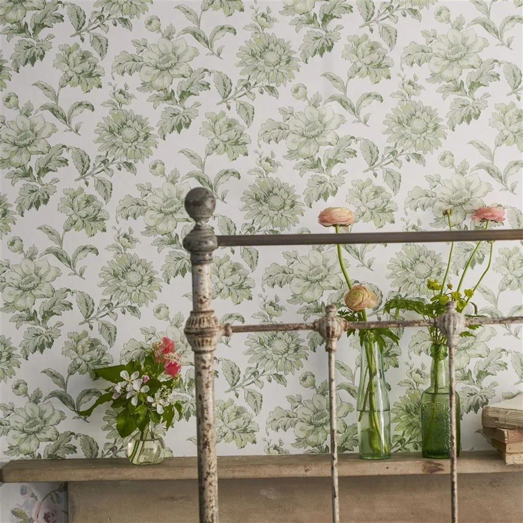 English Garden Floral Wallpaper - Willow - English Heritage - PEH0004/02 - Premier Wallcovering