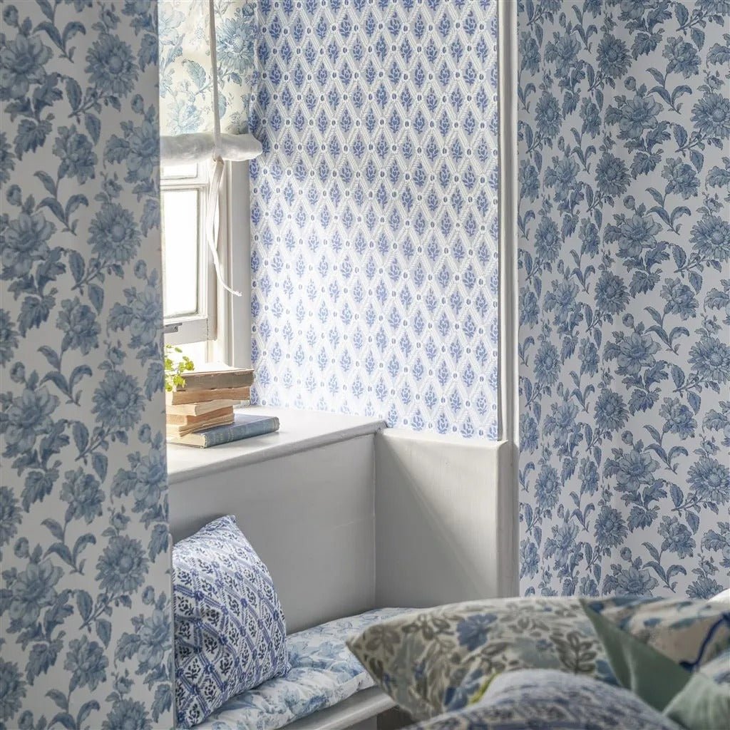 English Garden Floral Wallpaper - Delft - English Heritage - PEH0004/03 - Premier Wallcovering
