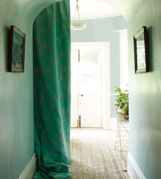 English Robin Fabric - Jade - Barneby Gates - BGF020101 - Premier Wallcovering