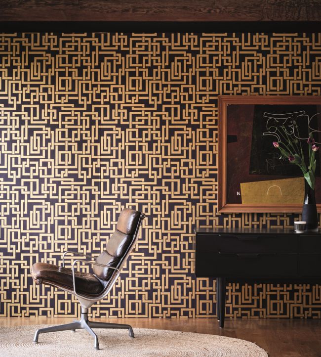 Enigma Wallpaper - Paean Black - 5509 - Farrow & Ball - Premier Wallcovering