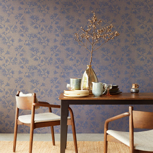 Enso Floral Style Wallpaper - Blue - Eijffinger - 386553 - Premier Wallcovering
