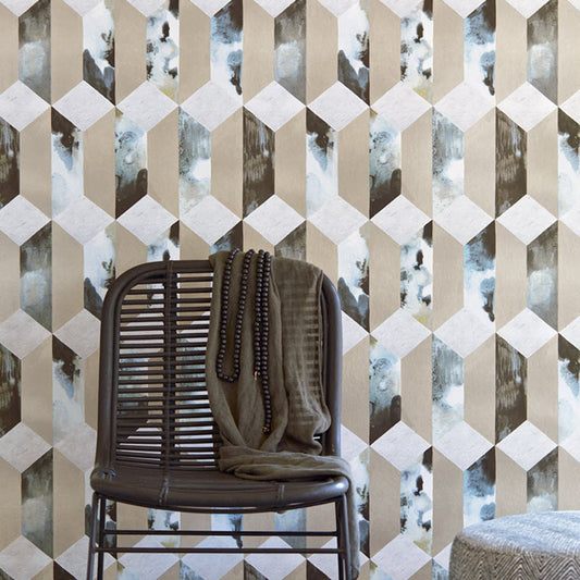 Enso Geometric Wallpaper - Grey - Eijffinger - 386501 - Premier Wallcovering