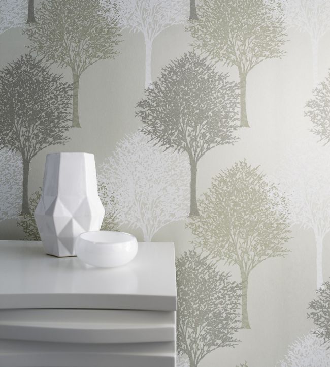 Entice Wallpaper - Silver Sparkle Putty & White - HMOM110096 - Harlequin - Premier Wallcovering