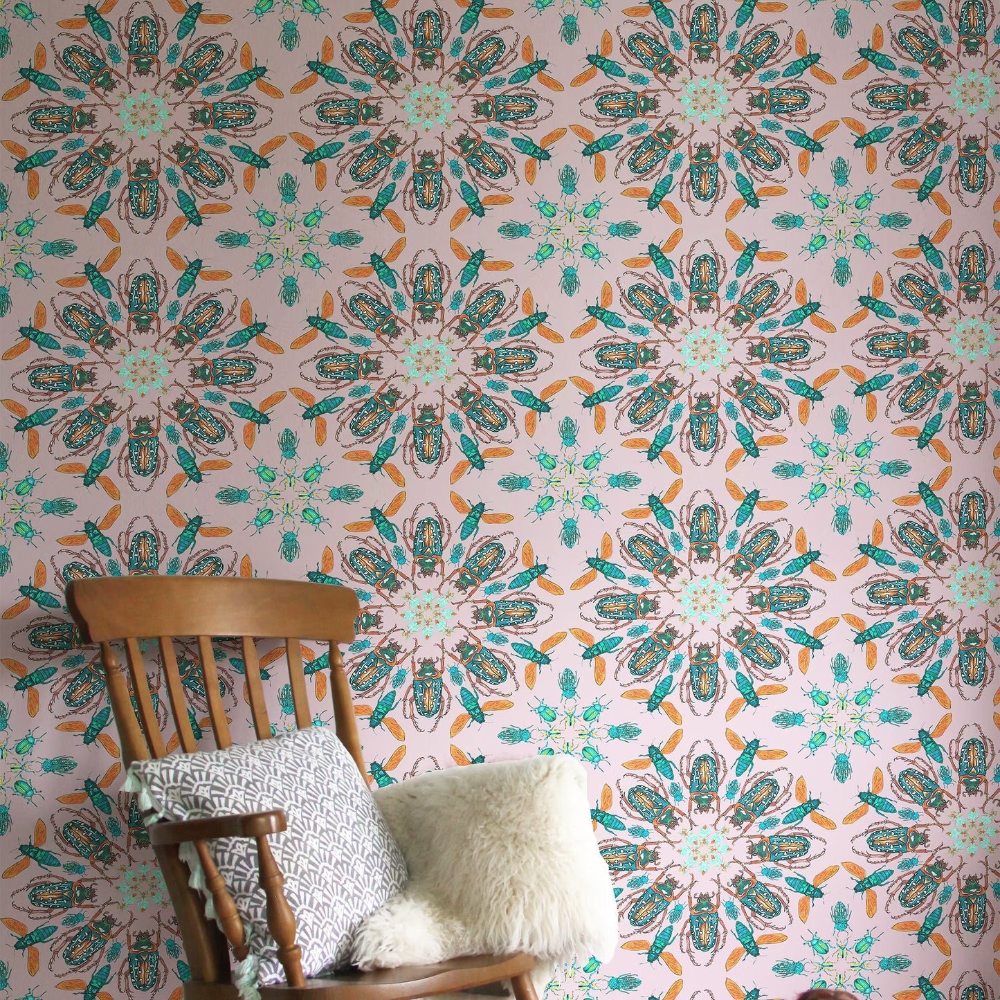 Entomologist Wallpaper - Blush - Fraiche - WP14003 - Premier Wallcovering