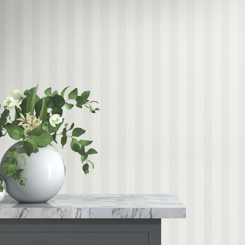 Entree Stripe Metallic Wallpaper - Grey - Erismann - 10290 - 31 - Premier Wallcovering