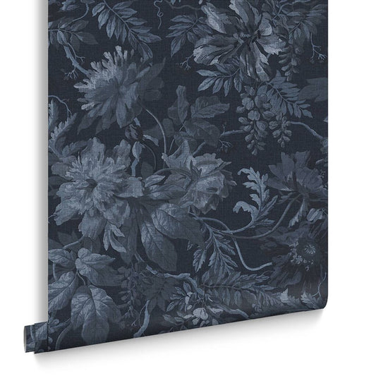 Enzia Wallpaper - Navy - Graham & Brown - 120620 - Premier Wallcovering
