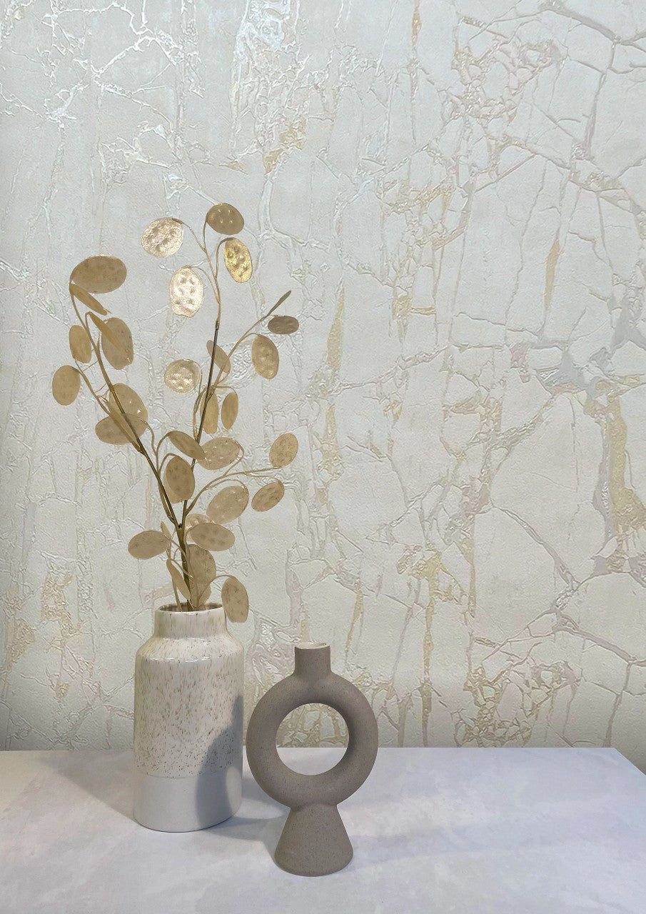 Enzo Marble Wallpaper - Ivory - Rasch - 538137 - Premier Wallcovering