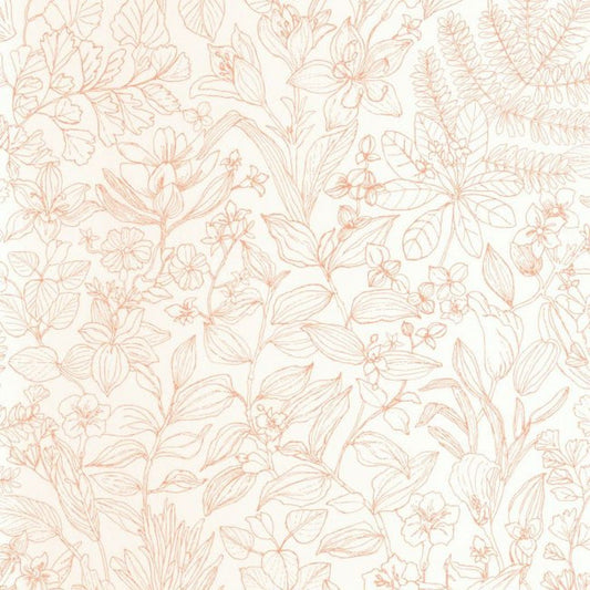 Esquisse Gardens Wallpaper - Corail - Casadeco - 87593478 - Premier Wallcovering