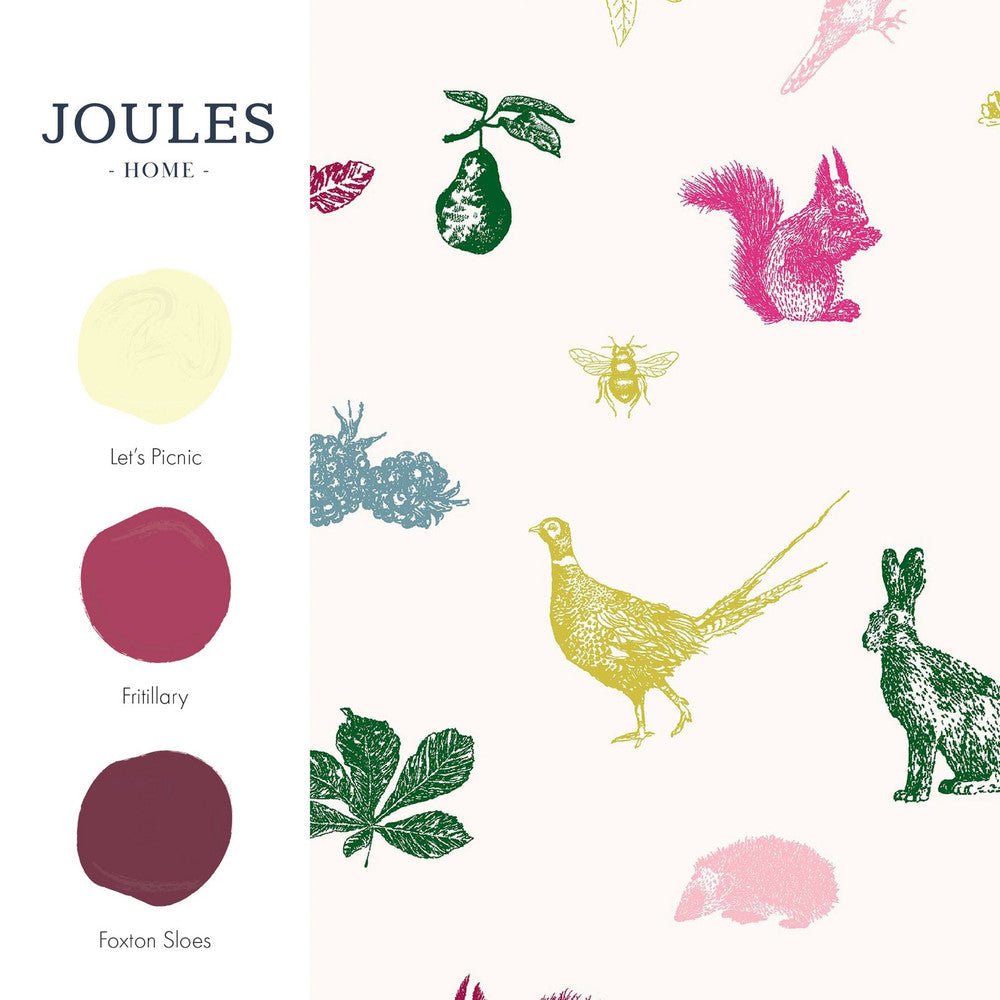 Etched Woodland Wallpaper - Cream Multi - Joules - 118553 - Premier Wallcovering