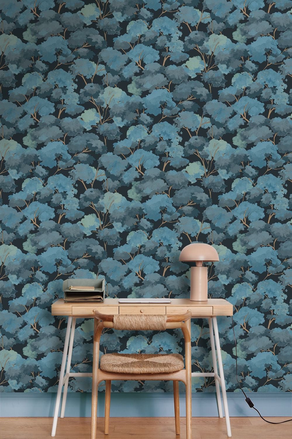 Eté Wallpaper - Bleu Nuit - Caselio - 106106166 - Premier Wallcovering