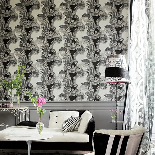 Euderlin Wallpaper - Graphite - P526/02 - Designers Guild - Premier Wallcovering