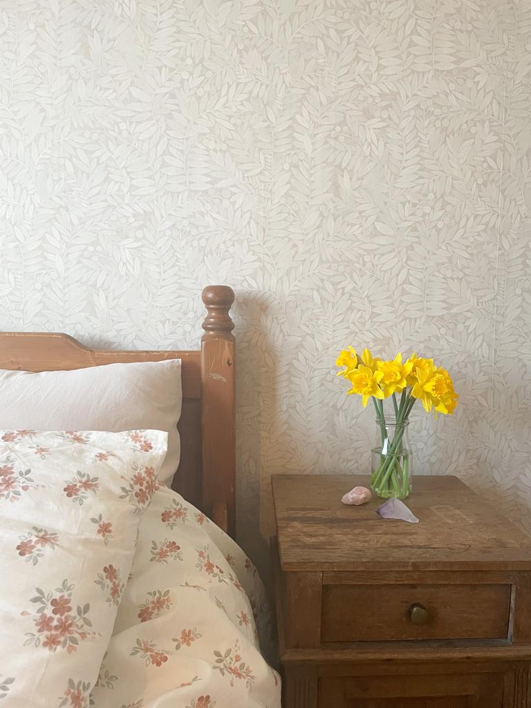 Eve Wallpaper - Sand - Summer Gray - Premier Wallcovering
