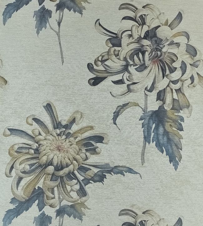 Evelyn Wallpaper - Tigers Eye/Bluestone - ZTOT312735 - Zoffany - Premier Wallcovering