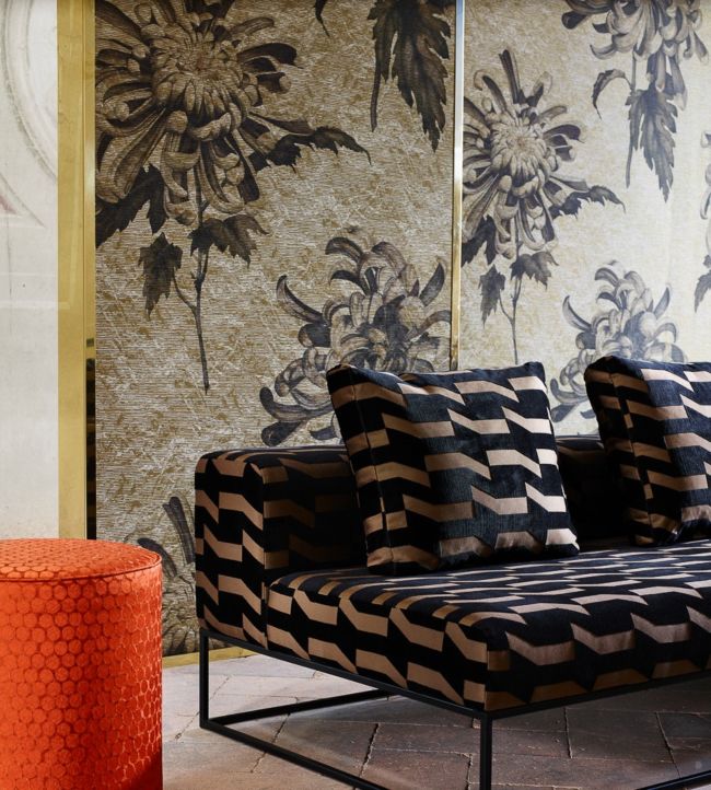 Evelyn Wallpaper - Koi/Vine Black - ZTOT312734 - Zoffany - Premier Wallcovering