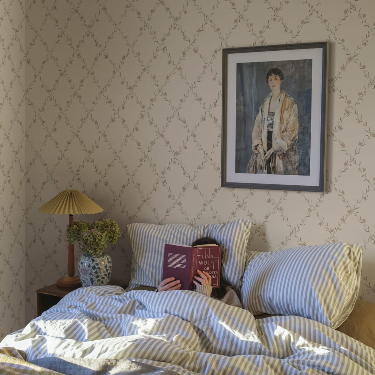 Ewa Wallpaper - Dusty Pink - Sandberg - S10458 - Premier Wallcovering