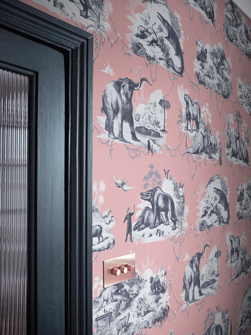 Extinctopia Wallpaper - Blush - Divine Savages - DVS037-EXT-BLS-WR - Premier Wallcovering