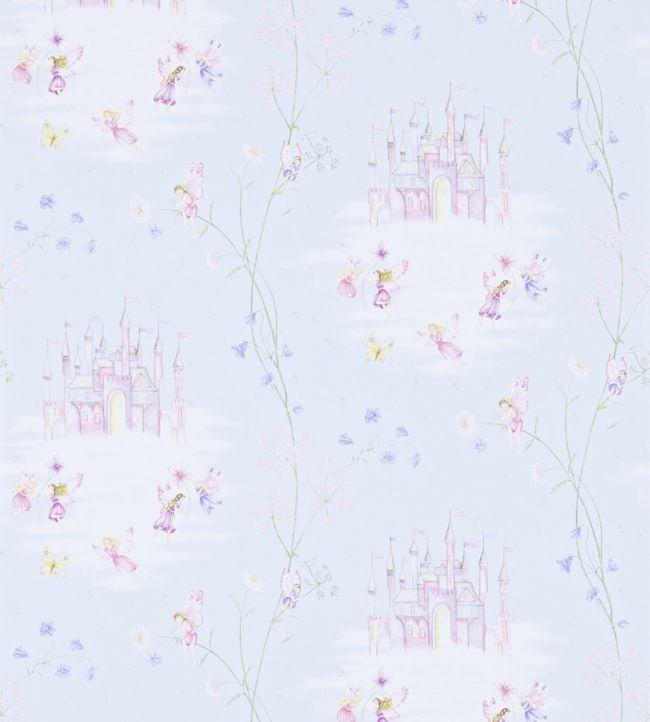 Fairy Castle Wallpaper - Blue - DLIT214045 - Sanderson - Premier Wallcovering