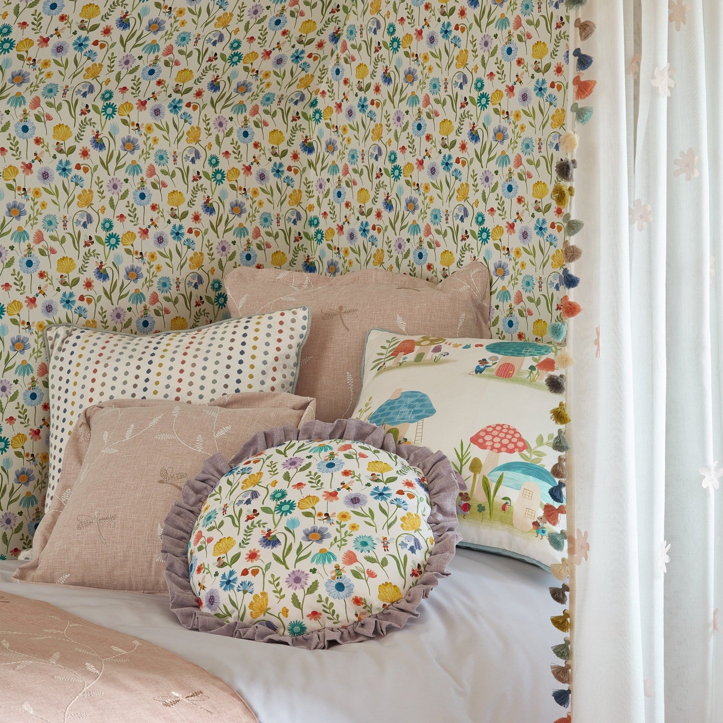 Fairy Garden Wallpaper - Multi - Villa Nova - W645/01 - Premier Wallcovering