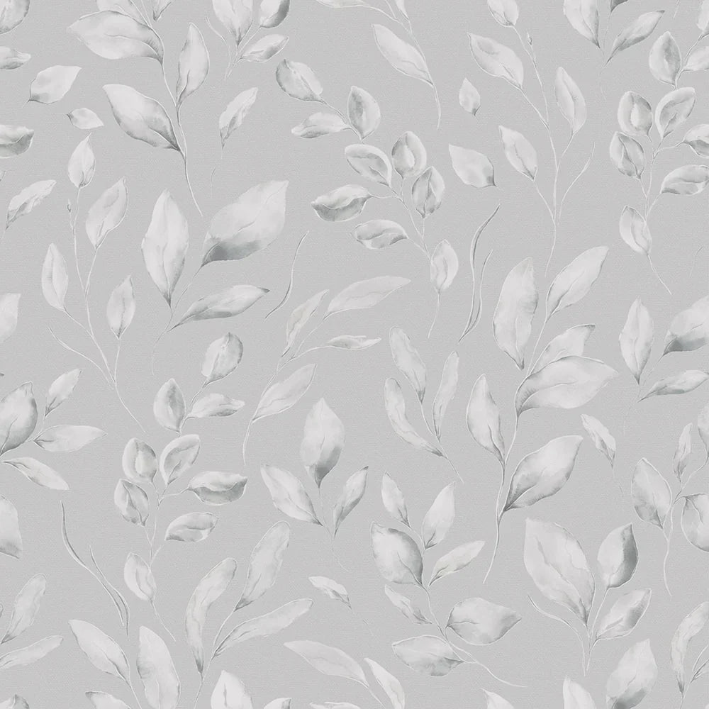 Fallen Foliage Wallpaper - Moon Grey - LAN100042 - Lucie Annabel - Premier Wallcovering