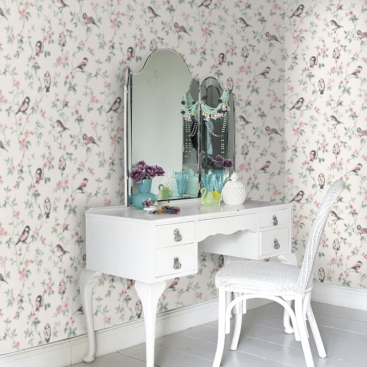 Falsterbo Birds Wallpaper - Cream - Boråstapeter - 7682 - Premier Wallcovering