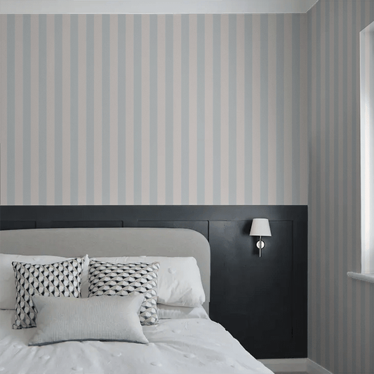Falsterbo Stripe Wallpaper - Blue - Boråstapeter - 7683 - Premier Wallcovering