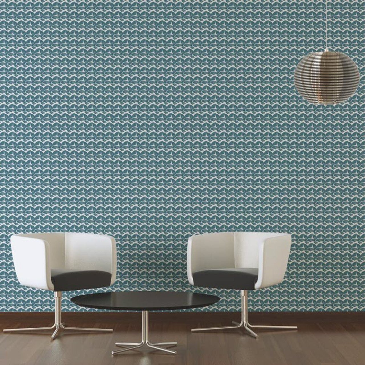 Fan Wallpaper - Aqua - A S Creation - Karl Lagerfield - 37847 - 2 - Premier Wallcovering