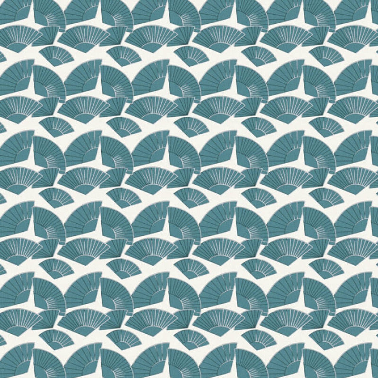 Fan Wallpaper - Aqua - A S Creation - Karl Lagerfield - 37847 - 2 - Premier Wallcovering