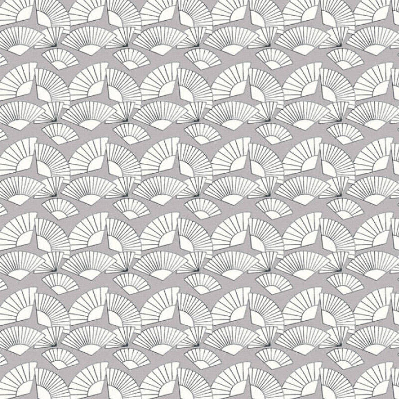 Fan Wallpaper - Grey - A S Creation - Karl Lagerfield - 37847 - 1 - Premier Wallcovering