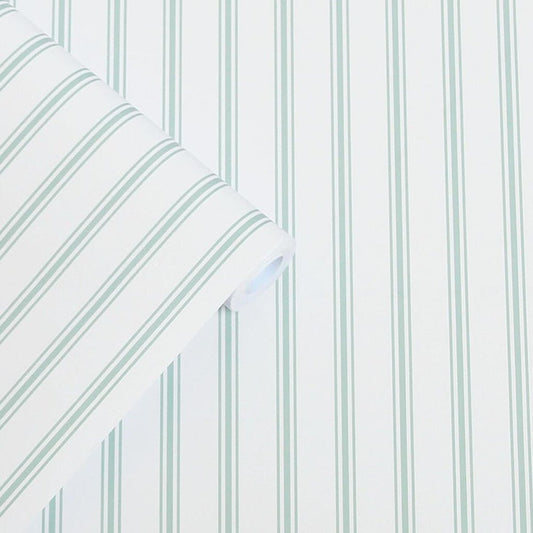 Farnworth Stripe Wallpaper - Sage Green - Laura Ashley - 118483 - Premier Wallcovering