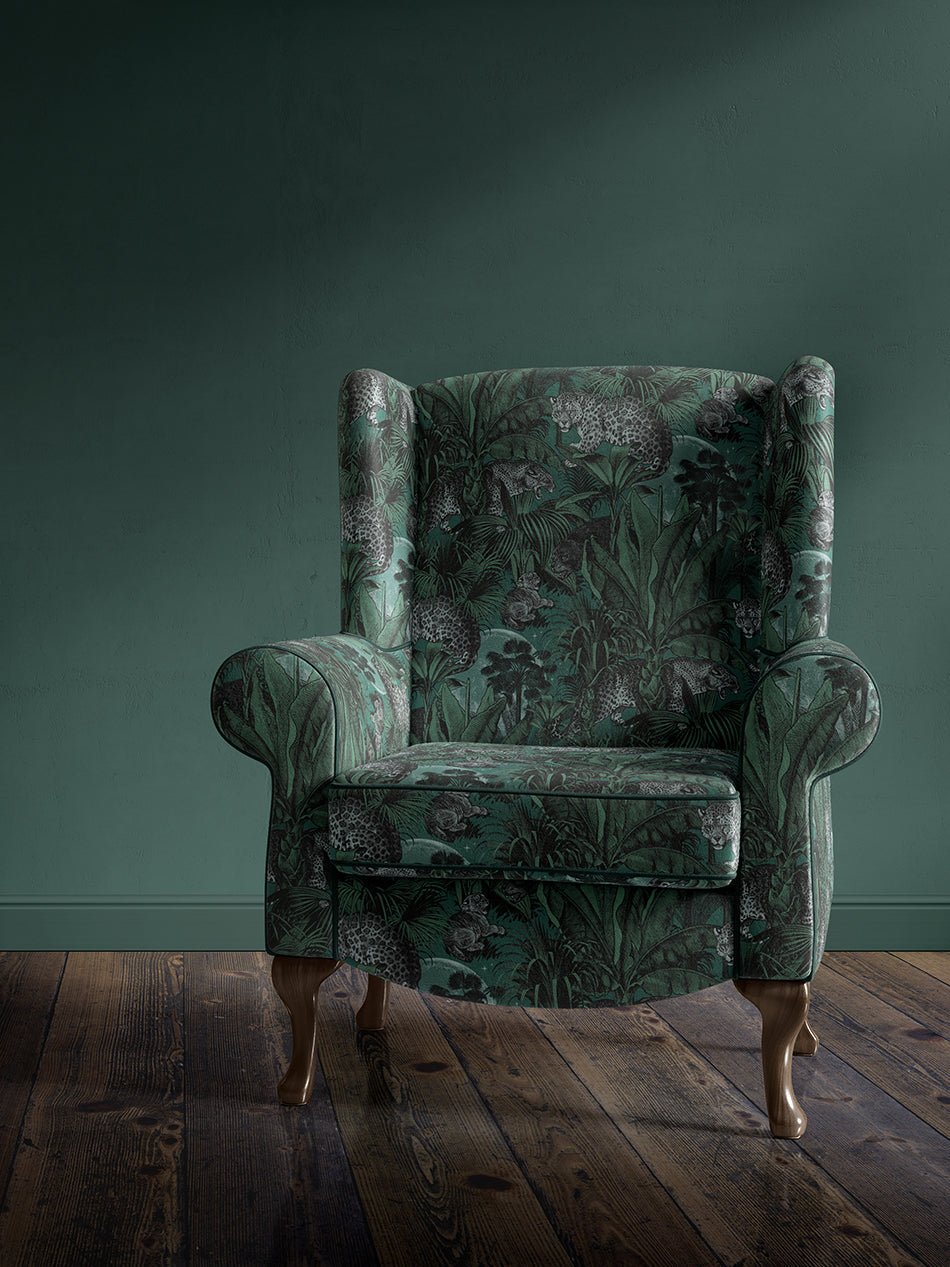 Faunacation Recycled Velvet Fabric - Jungle - Divine Savages - DVS066SP-JUNG-FAU-VEL - Premier Wallcovering