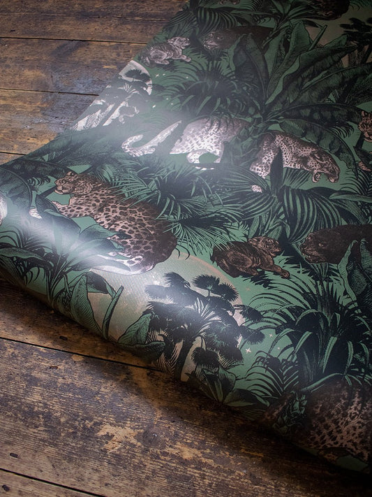 Faunacation Wallpaper - Hunter Green - Divine Savages - DVS119-FAU-HUGRE-WR - Premier Wallcovering