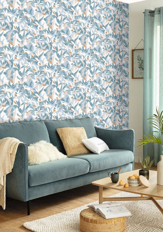 Fauve Wallpaper - Bleu Beige - Caselio - 102166020 - Premier Wallcovering