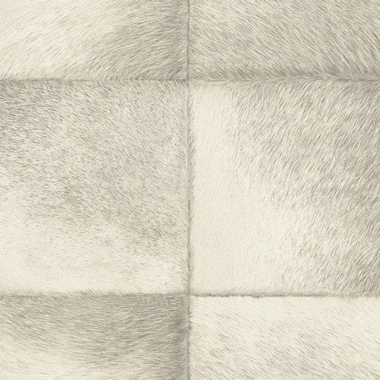 Faux Reindeer Fur Tile Panel Club Wallpaper - Beige - Rasch - 425901 - Premier Wallcovering
