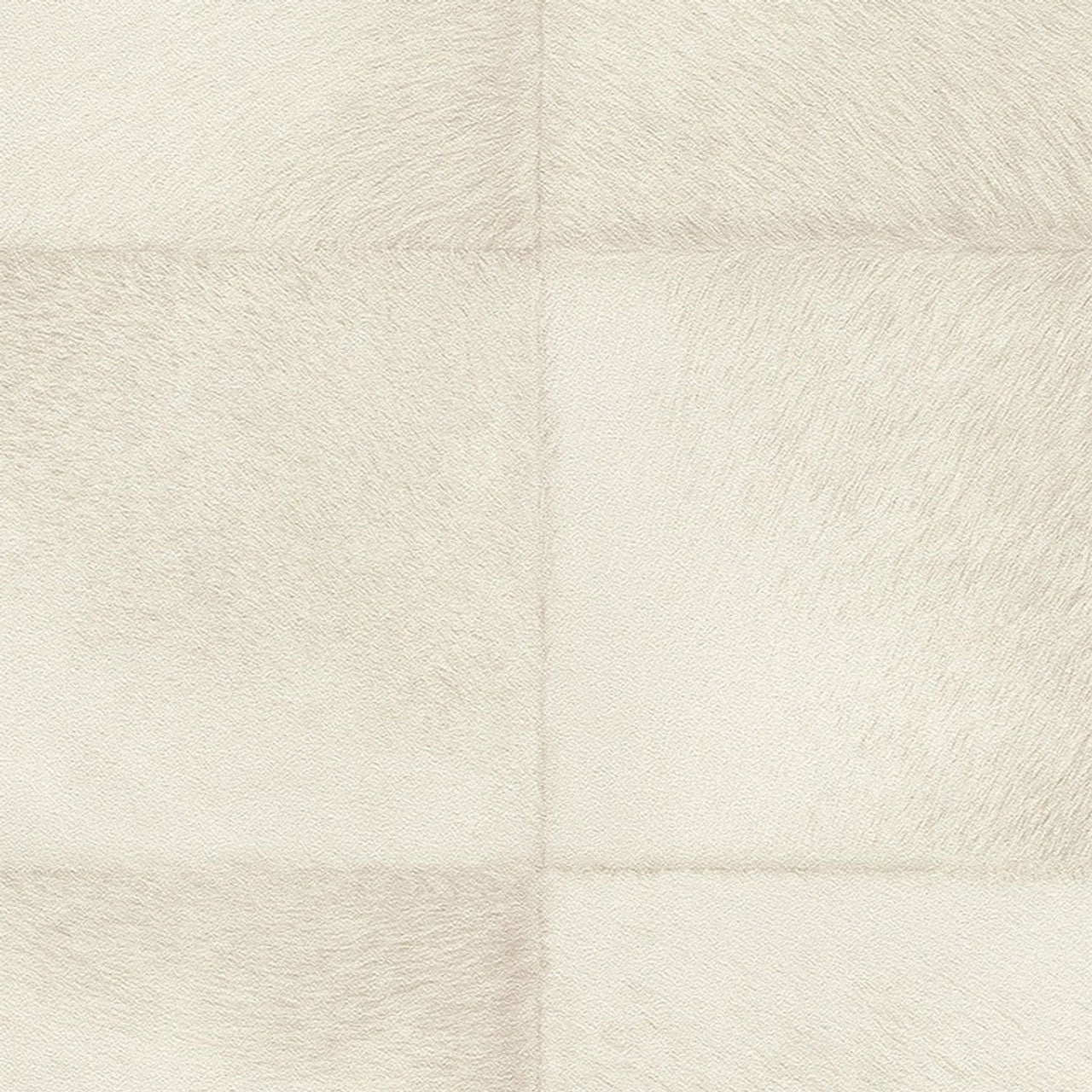 Faux Reindeer Fur Tile Panel Club Wallpaper - Cream - Rasch - 419108 - Premier Wallcovering