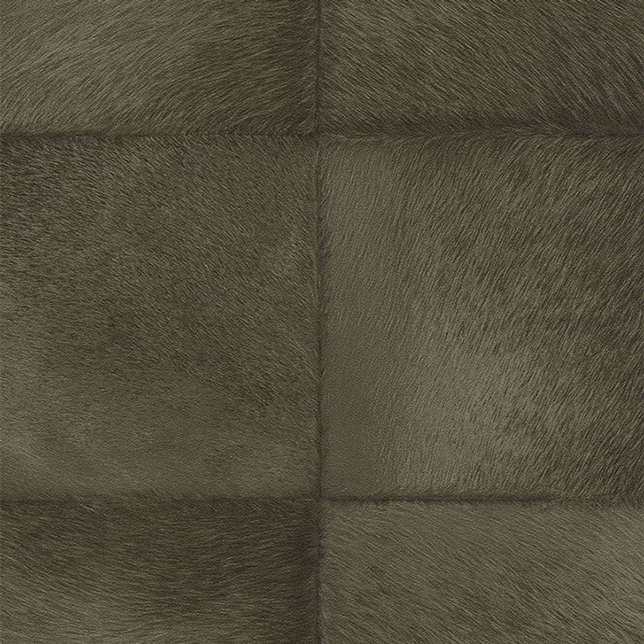 Faux Reindeer Fur Tile Panel Club Wallpaper - Dark Green - Rasch - 419146 - Premier Wallcovering