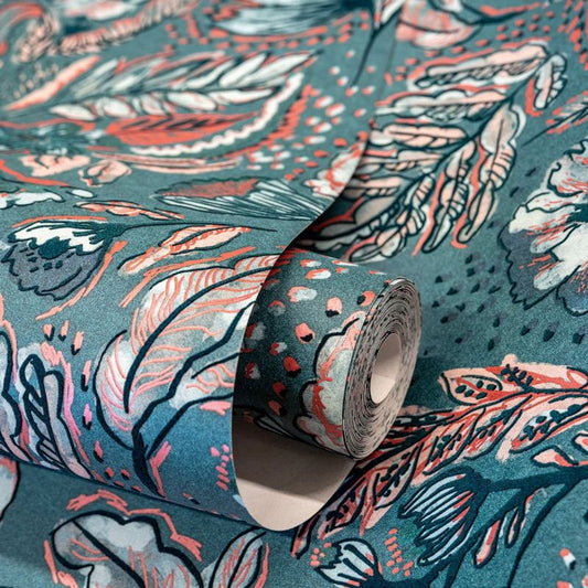 Felice Pepper Wallpaper - Saffron - Hohenberger - 81332 - Premier Wallcovering