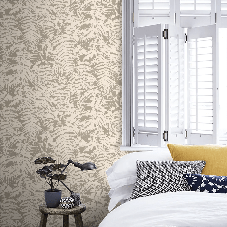 Fern Wallpaper - Gilver / Grey - Little Greene - 0280FEGILVE - Premier Wallcovering