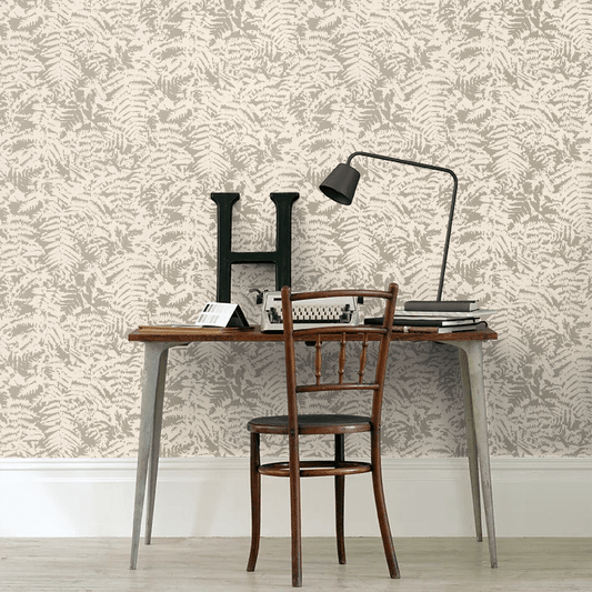Fern Wallpaper - Gilver / Grey - Little Greene - 0280FEGILVE - Premier Wallcovering