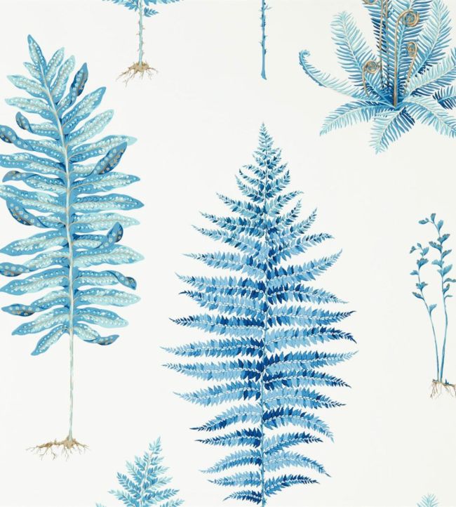 Fernery Wallpaper - China Blue - DGLW216635 - Sanderson - Premier Wallcovering