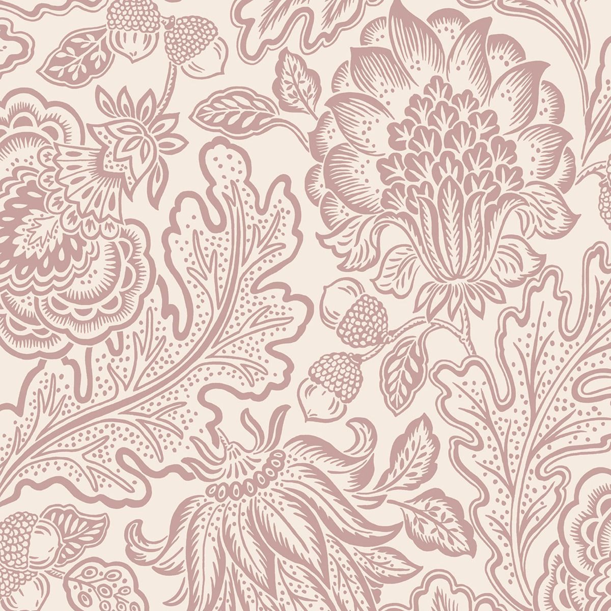 Fernhurst Floral Trail Wallpaper - Pink - Belgravia - 1113 - Premier Wallcovering