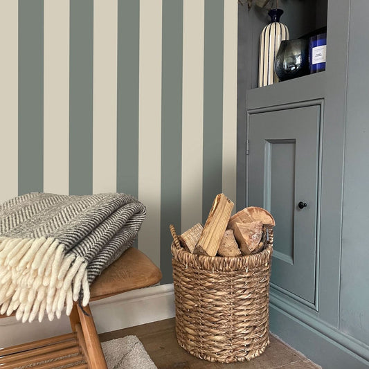 Fernhurst Stripe Wallpaper - Green - Belgravia - 1115 - Premier Wallcovering