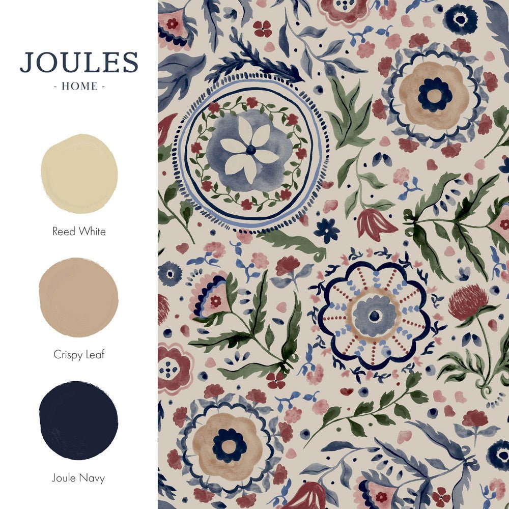 Festival Flowers Wallpaper - Antique White - Joules - 120882 - Premier Wallcovering