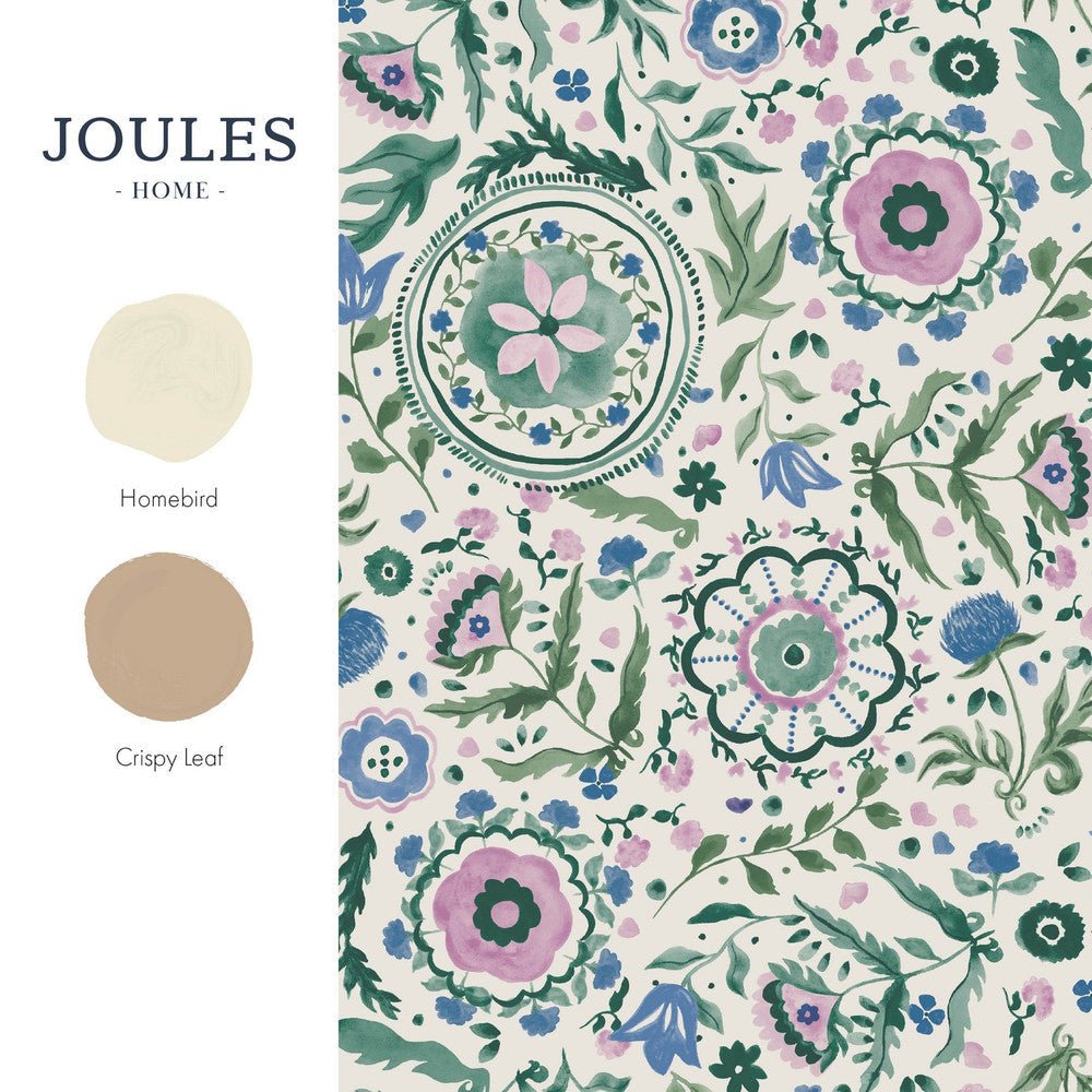 Festival Flowers Wallpaper - Cream - Joules - 128959 - Premier Wallcovering