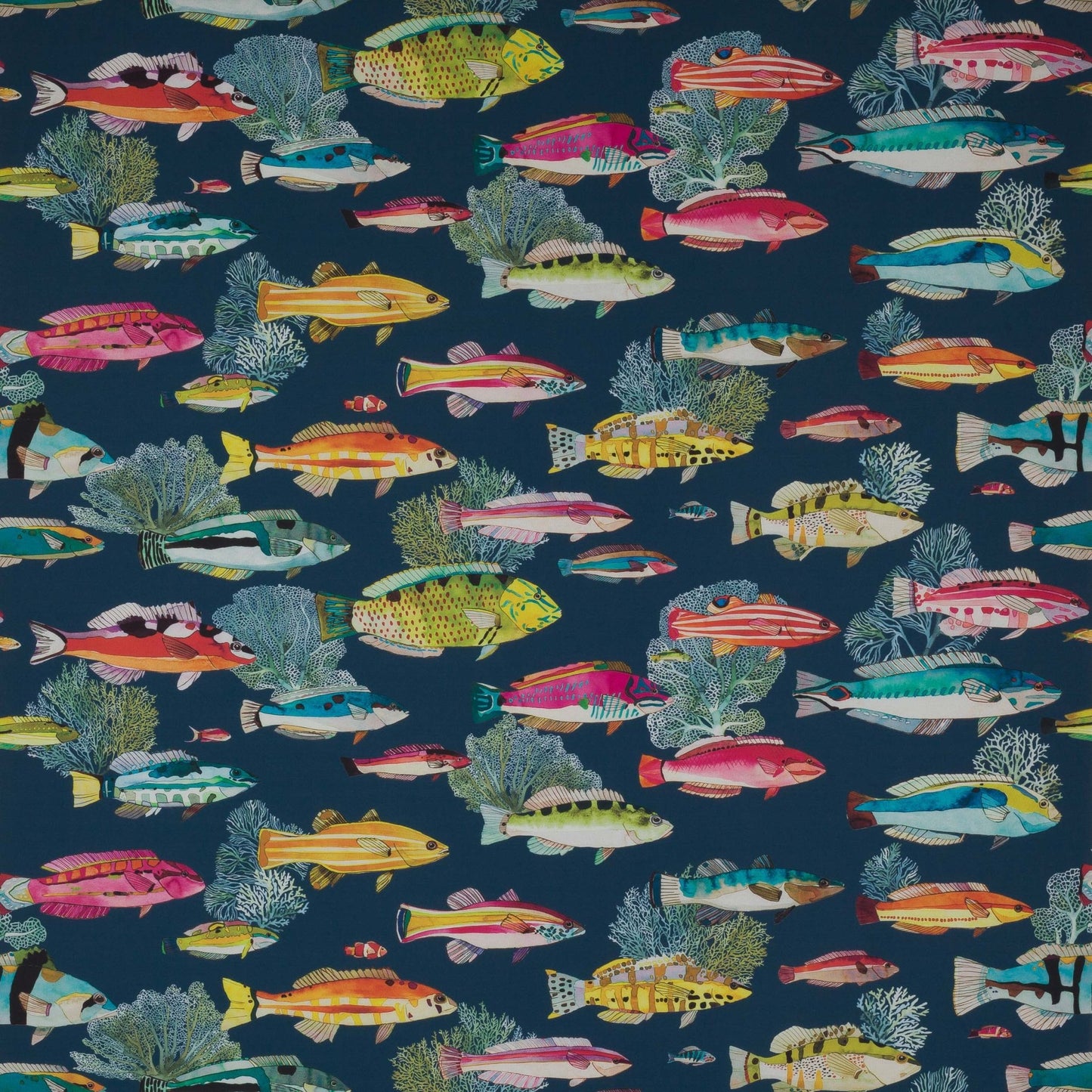 Fidji Fabric - Marine - Manuel Canovas - M4062-03 - Premier Wallcovering